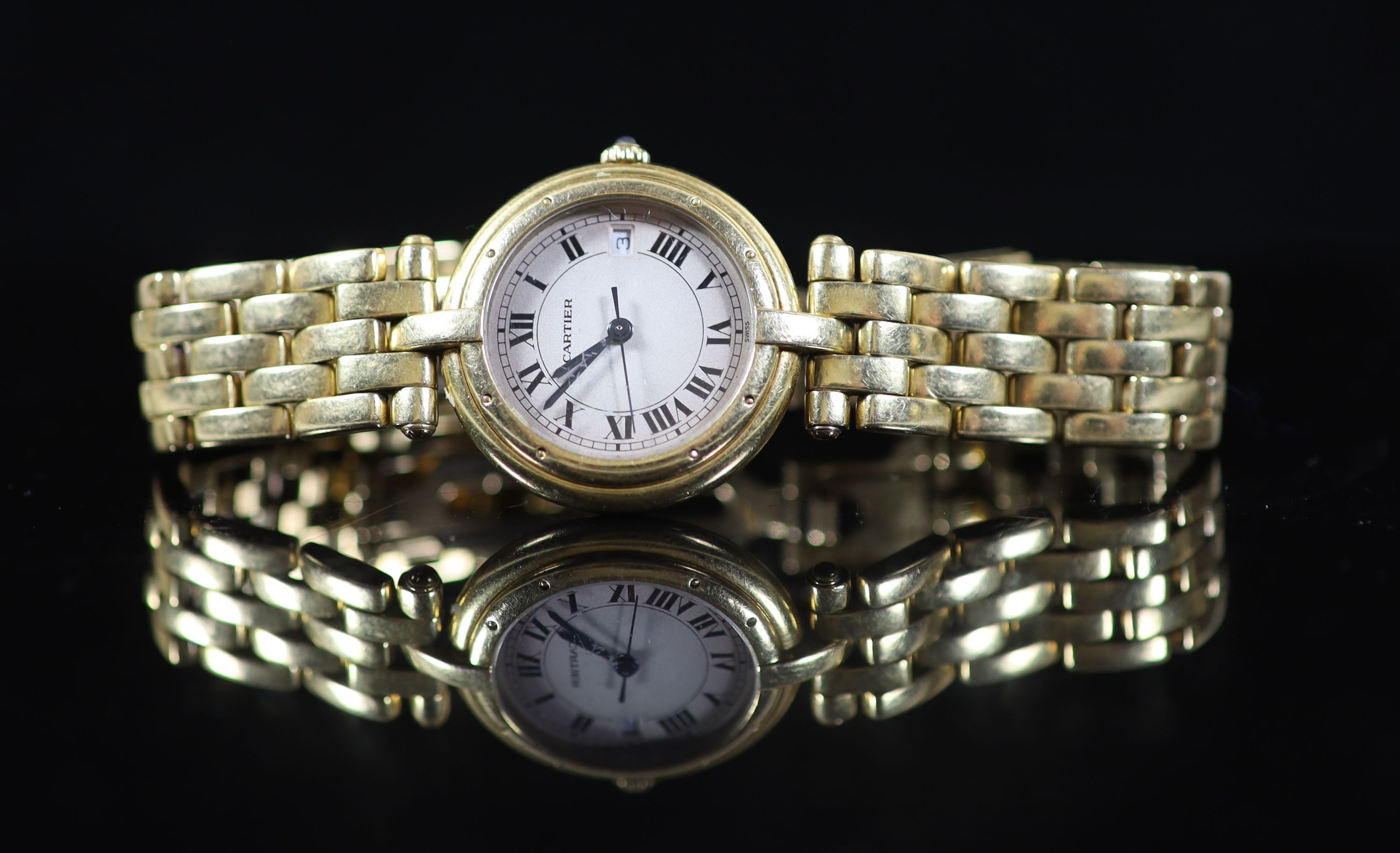 An 18ct gold Cartier Panthere Vendome quartz wrist watch